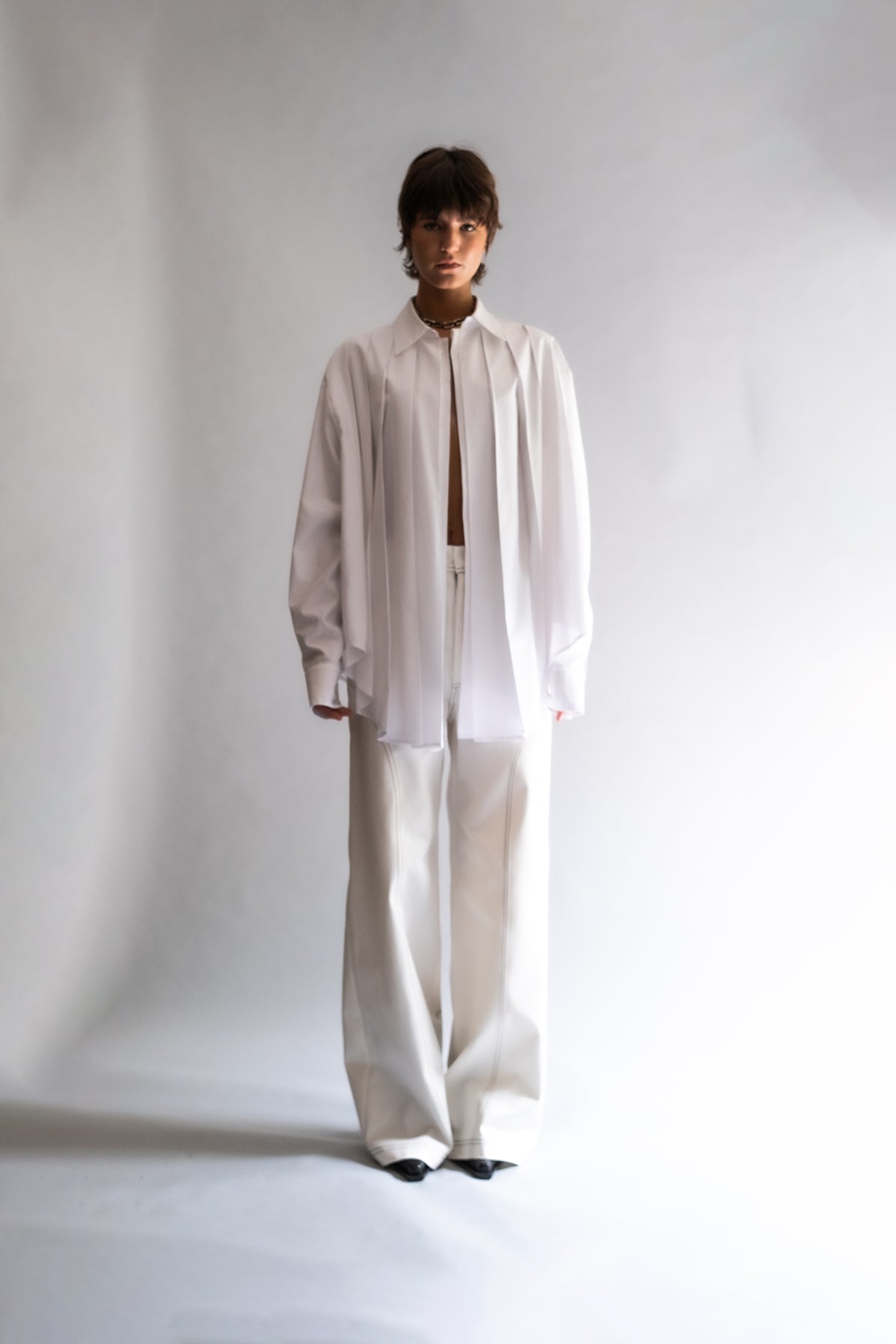 Chemise plissée Blanc - No Season 2024 Cyberdistortion