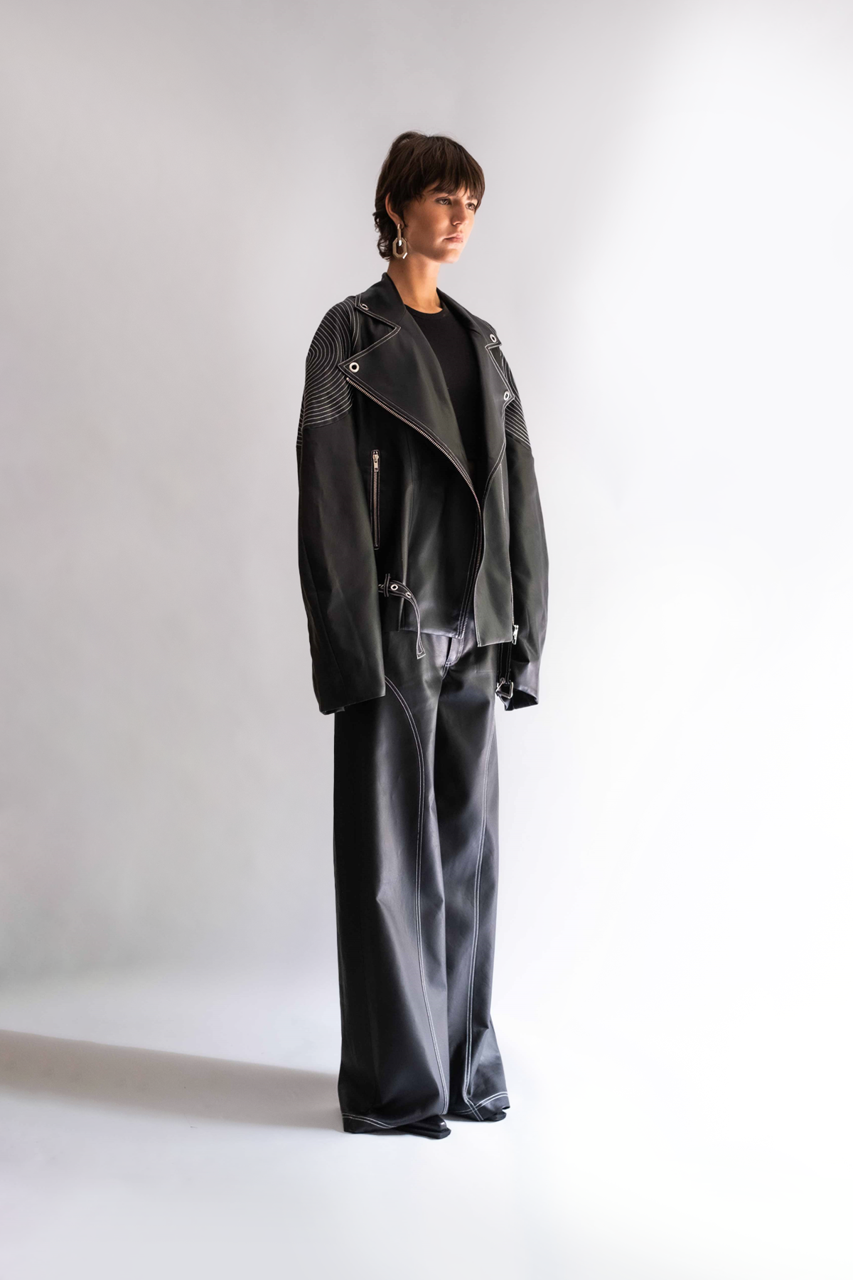 Vegan leather biker jacket - No Season 2024 Cyberdistortion
