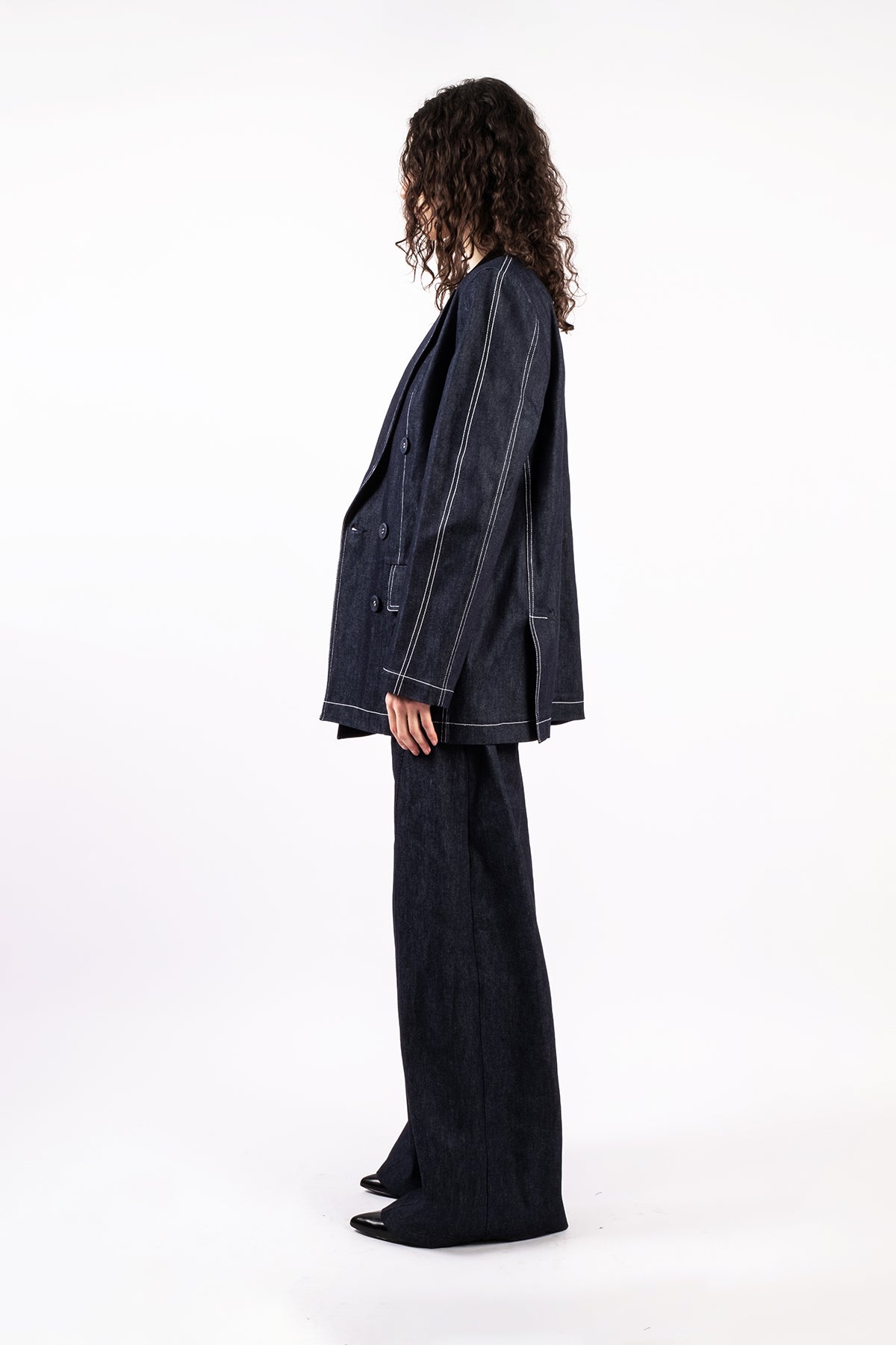 Veste oversize denim brut