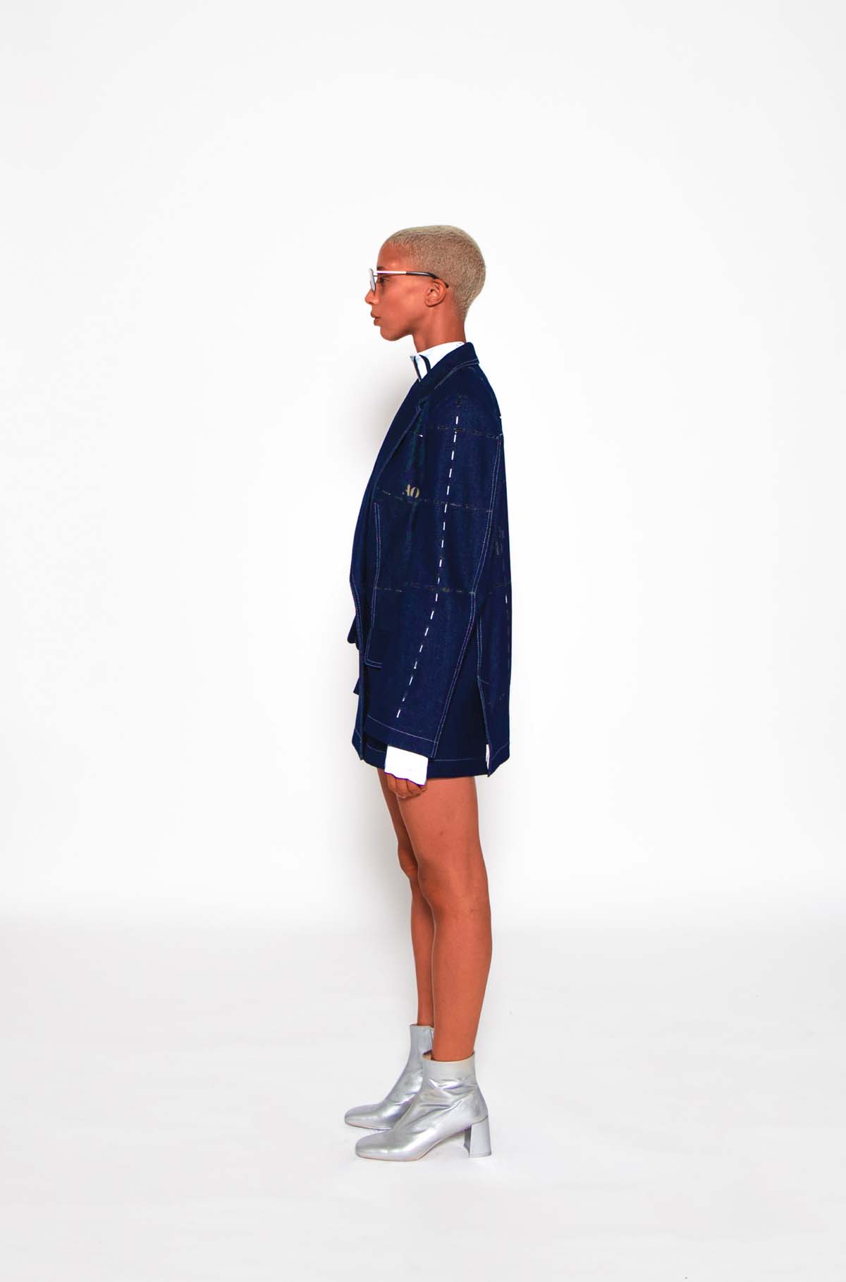 Double-breasted Oversize Denim No Season 2023 laser-cut jacket for pre-order