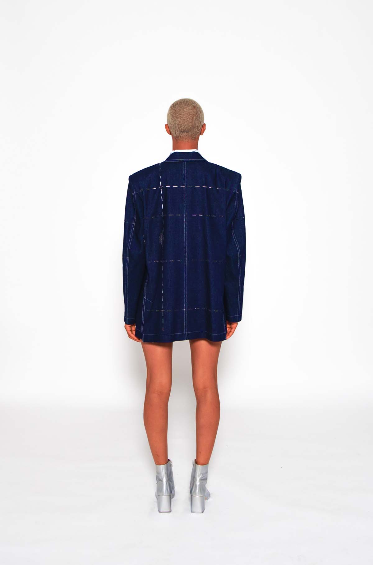 Double-breasted Oversize Denim No Season 2023 laser-cut jacket for pre-order