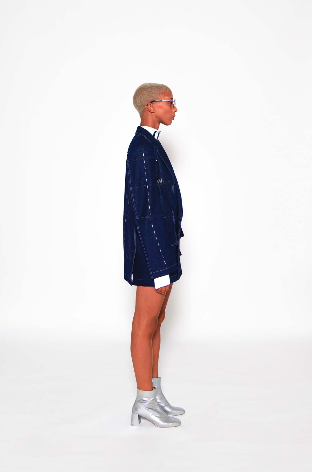 Double-breasted Oversize Denim No Season 2023 laser-cut jacket for pre-order